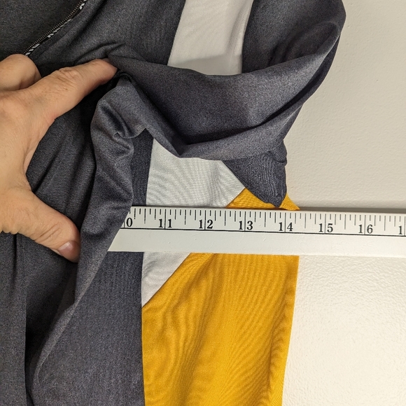 Victoria secrets PINK women's 1/4 zip ultimate athletic pullover grey yellow XS - Picture 5 of 8